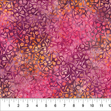 Pink Purple Abstract Flora Cotton Fabric - 44"/45" Per Yard