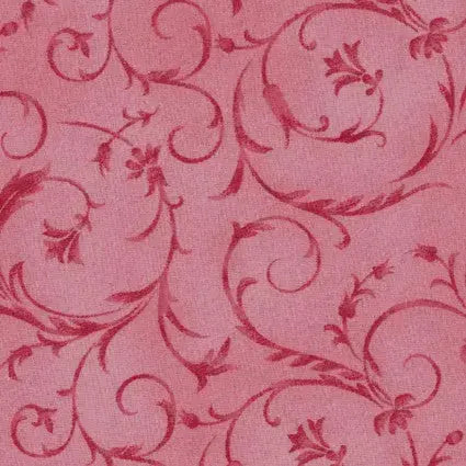 Tissu large en coton à motif élégant de rosettes roses par yard