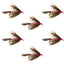 Mouches noyées automnales en plumes de tétras et rose - 6 mouches taille 8