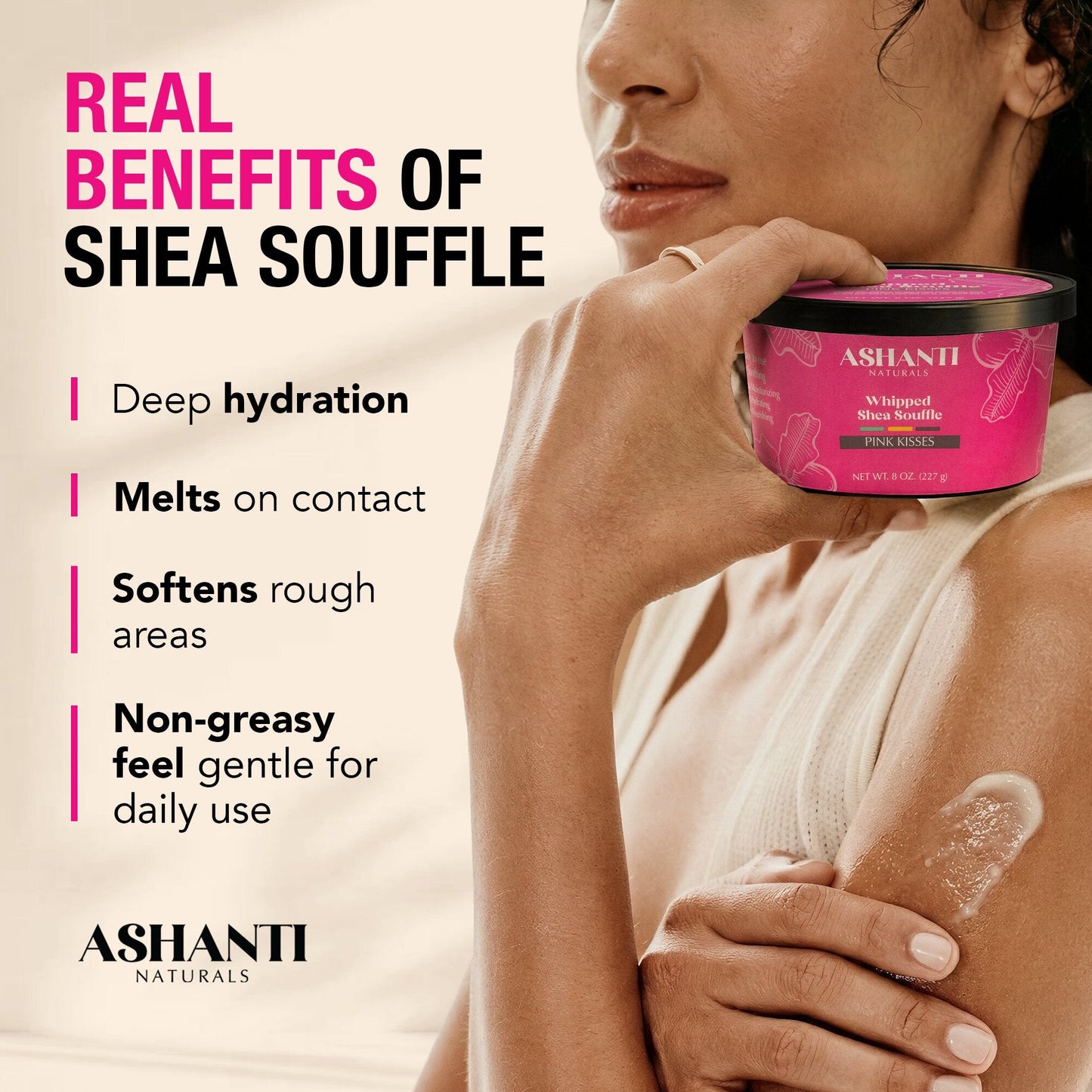 ASHANTI NATURALS Shea Souffle Pink Kisses