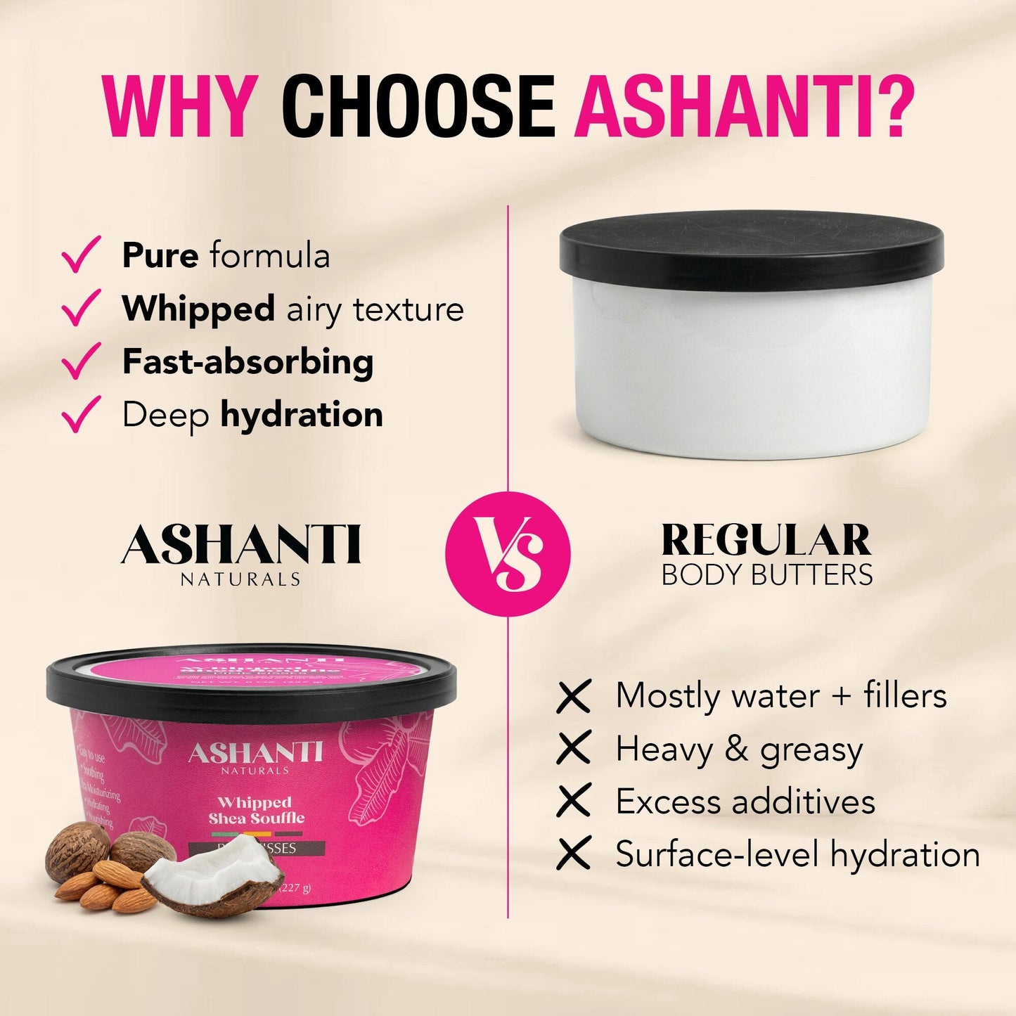 ASHANTI NATURALS Shea Souffle Pink Kisses