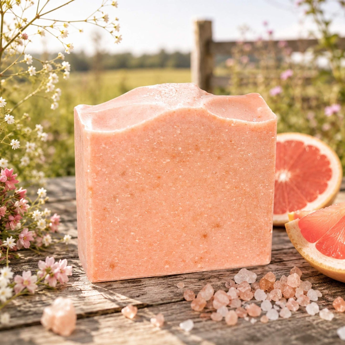 Pink Salt + Grapefruit Cleansing Bar - Handmade Soap