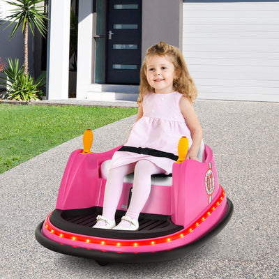 12V Electric Kids Ride On Bumper Car - Pink