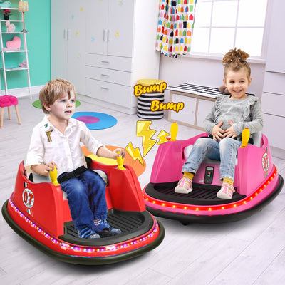 12V Electric Kids Ride On Bumper Car - Pink