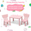 3-Piece Toddler Multi-Activity Play Dining Study Set - Pink