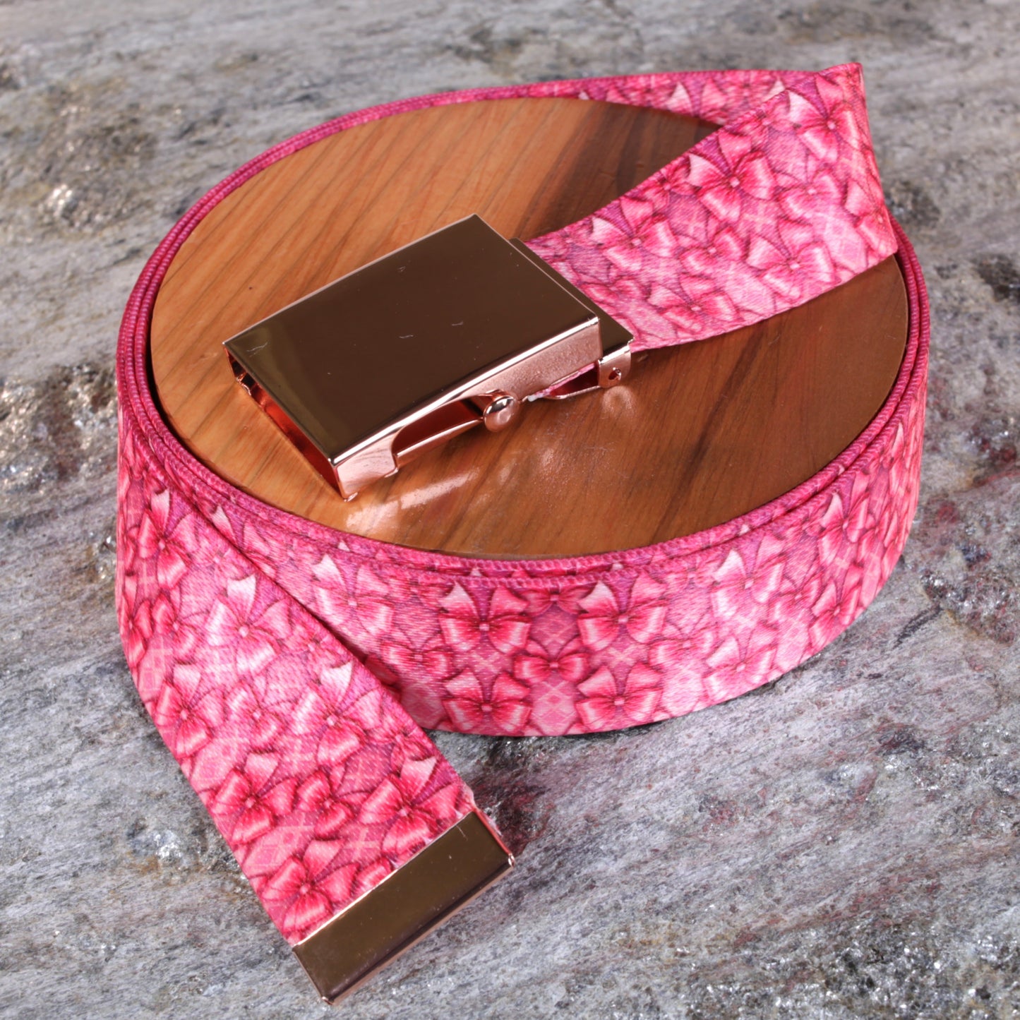 Pink Bows Belt - Versatile Sizes & Buckle Options
