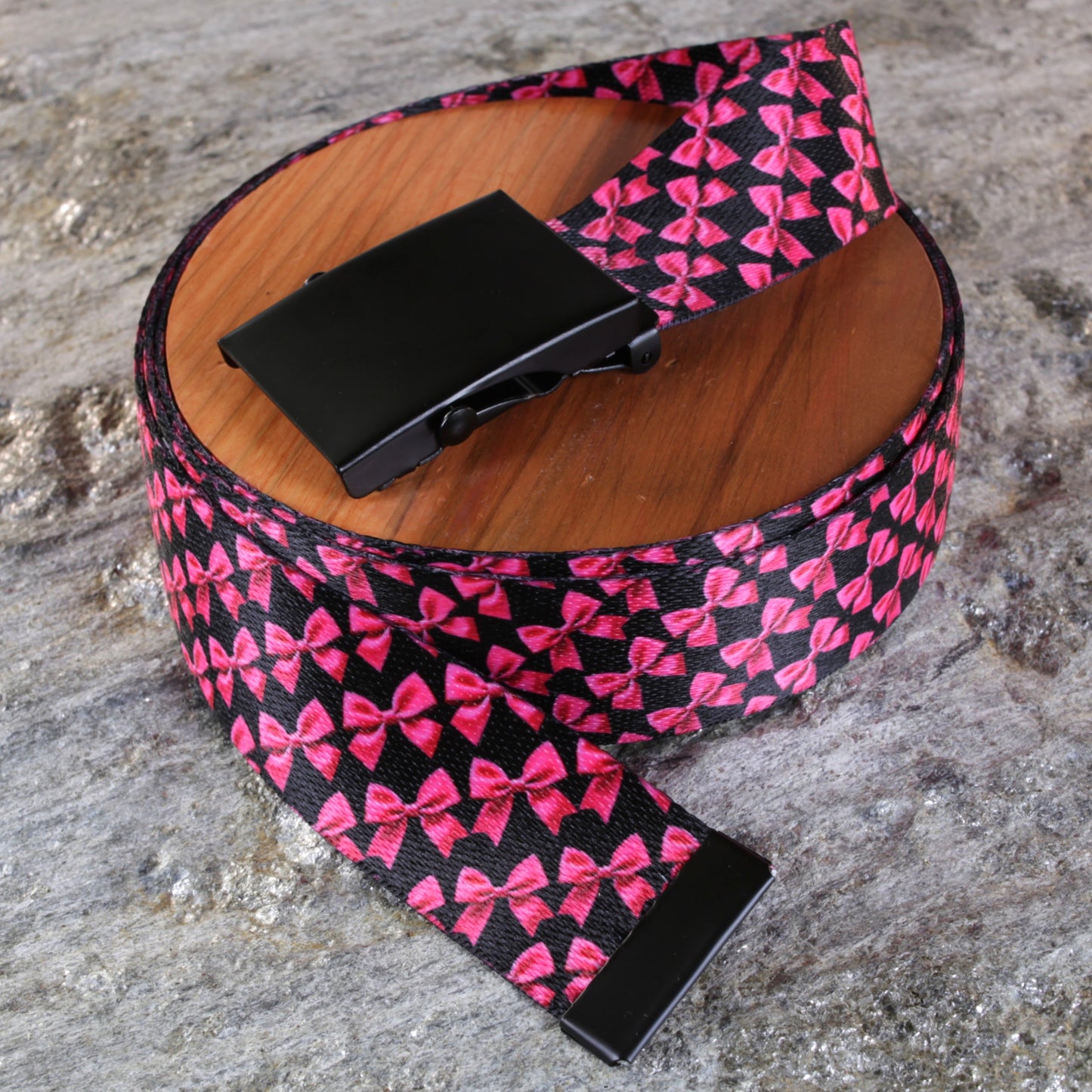 Pink Bows Belt - Versatile Sizes & Buckle Options