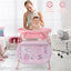 Table à langer pliable avec baignoire - Rose