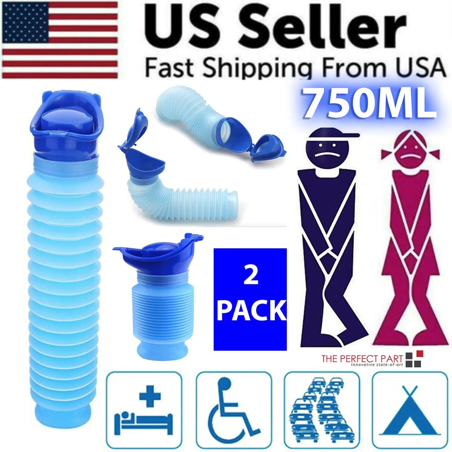 Portable Urinal Bottle for Travel and Camping