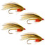 Premium Platte River Classic Streamer Flies - 4 Pack, Size 4 - Korvel