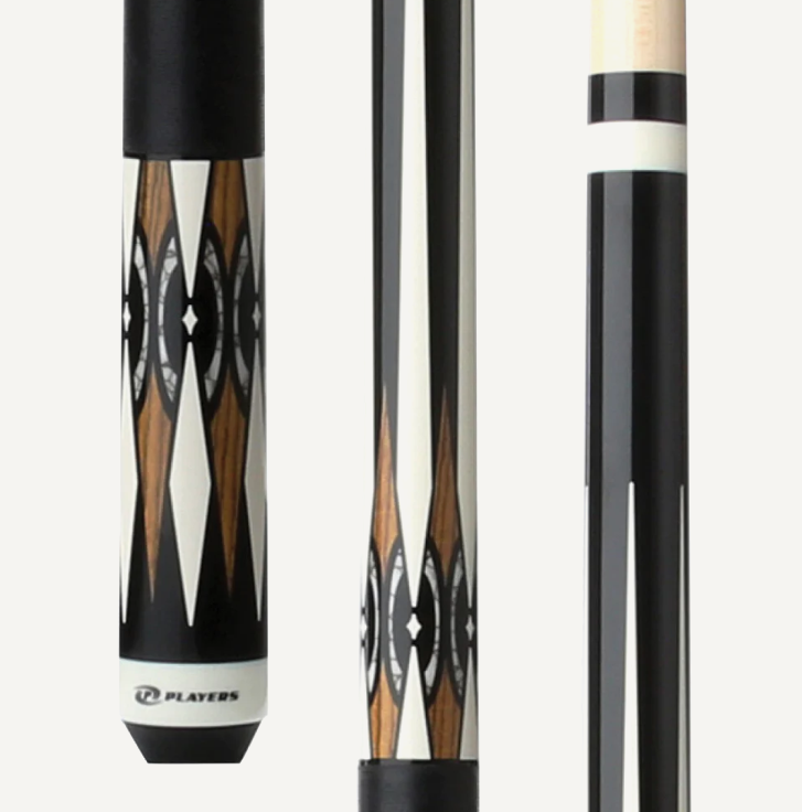 Midnight Black Cue Stick with Impressive Bone, Bacote & White Recon Design - Korvel