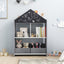 Bibliothèque pour enfants Playhouse avec tableau noir et tableau blanc - Gris