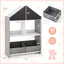 Bibliothèque pour enfants Playhouse avec tableau noir et tableau blanc - Gris