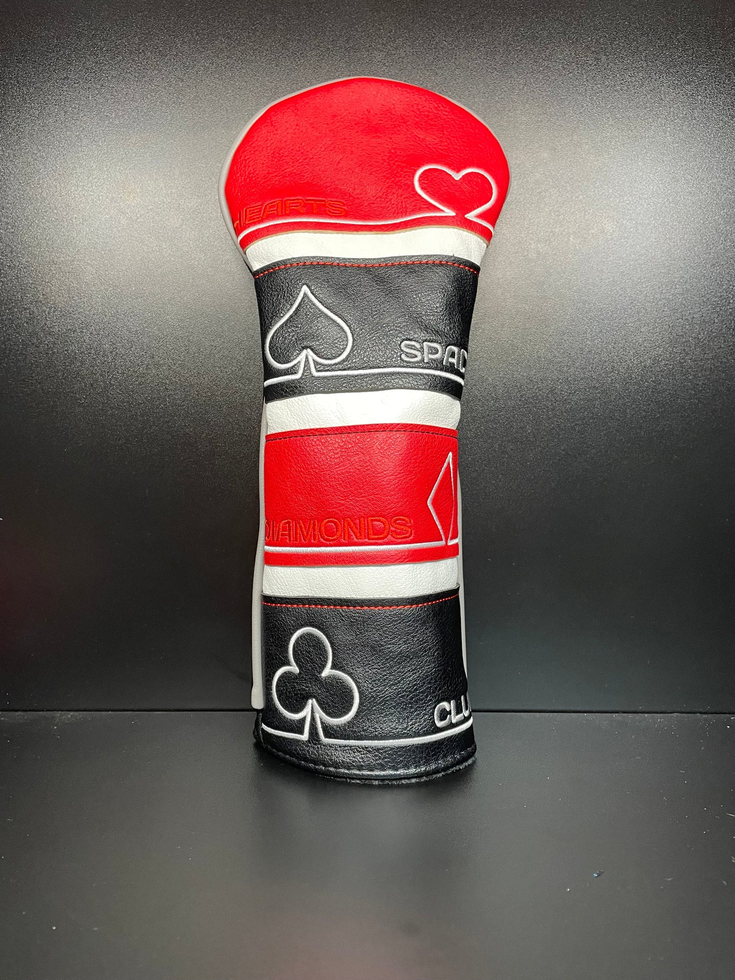 Funda para palo de golf con diseño festivo de naipes