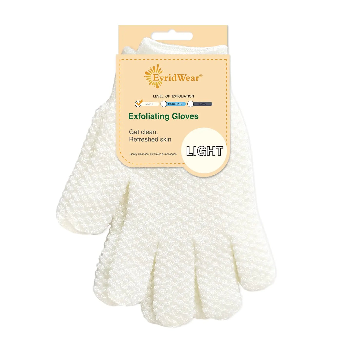 Gants de bain exfoliants à double texture Evridwear