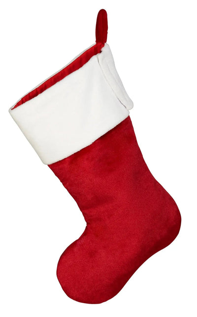 Plush Red Christmas Stocking for Personalization