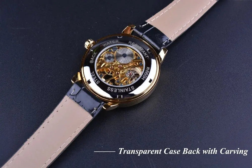 Men's Luxury Mechanical Watch with Leather Band