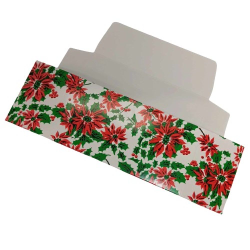 Kit de Caja de Caramelos de Poinsettia - 12 Cajas con Cintas