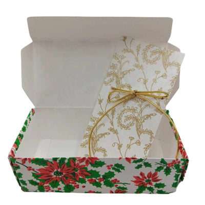 Poinsettia Candy Box Kit - 12 Boxes with Ribbons