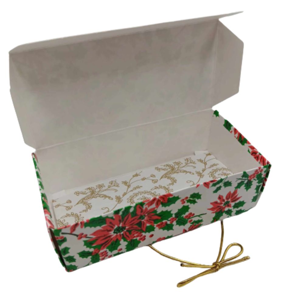 Poinsettia Candy Box Kit - 12 Boxes with Ribbons
