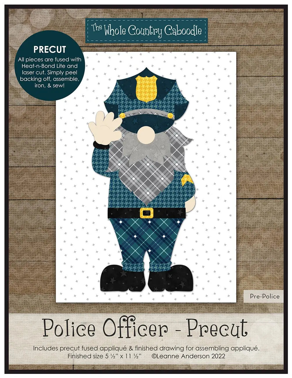 Pack d'appliqué fusionné prédécoupé de gnome policier