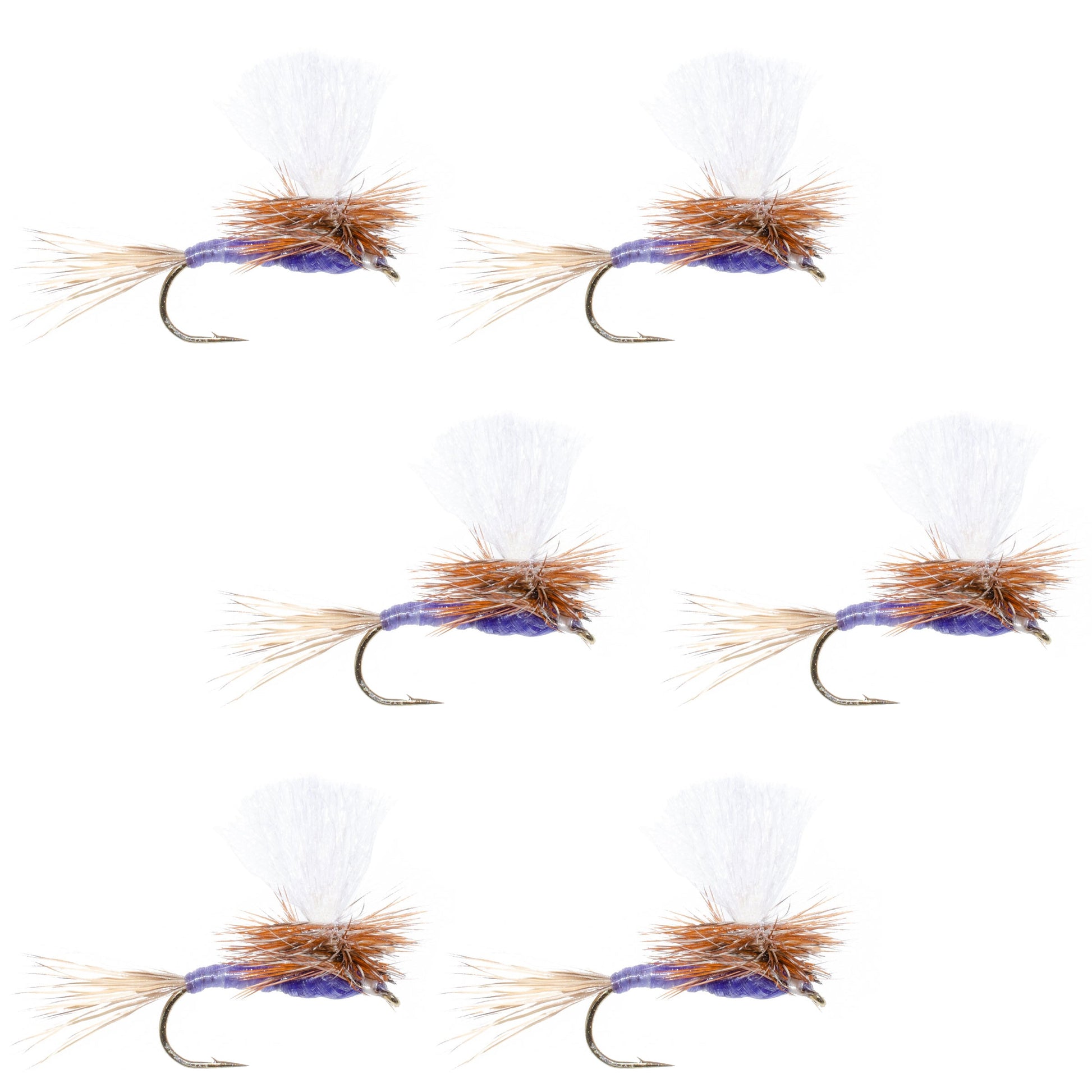 Parachute Purple Haze Dry Fly - 6 Flies Size 20 - Korvel