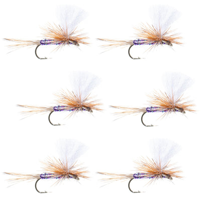 Vibrant Purple Haze Parachute Dry Fly - Set of 6 Size 18 - Korvel