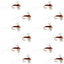 Mouches Mayfly Poly Wing Rusty Spinner - Taille 14 (12 Mouches)