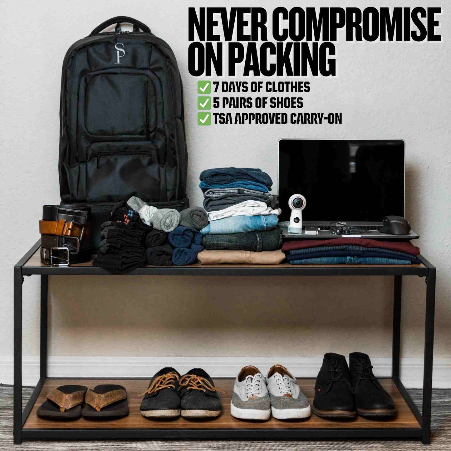 Sac à dos de voyage Sole Premise pour chaussures, vêtements et technologie