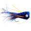 3 Pack Flashtail Bass Popper Size 6 - Vibrant Blue & Orange Fishing Flies with Weed Guard - Korvel