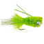 Chartreuse Flashtail Bass Popper - 3 Pack Size 6 with Weed Guard - Korvel