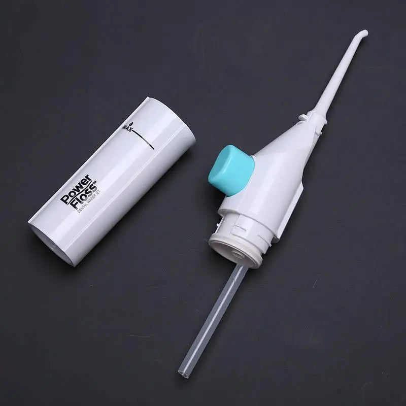 Portable Power Floss Dental Water Jet Cord Tooth Pick No Batteries Dental Cleaning Whitening Teeth Kit - Korvel
