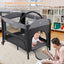 Berceau Pliable pour Bébé avec Hauteurs Ajustables - Noir