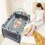 Parc pour bébé portable 3-en-1 avec porte zippée - Bleu