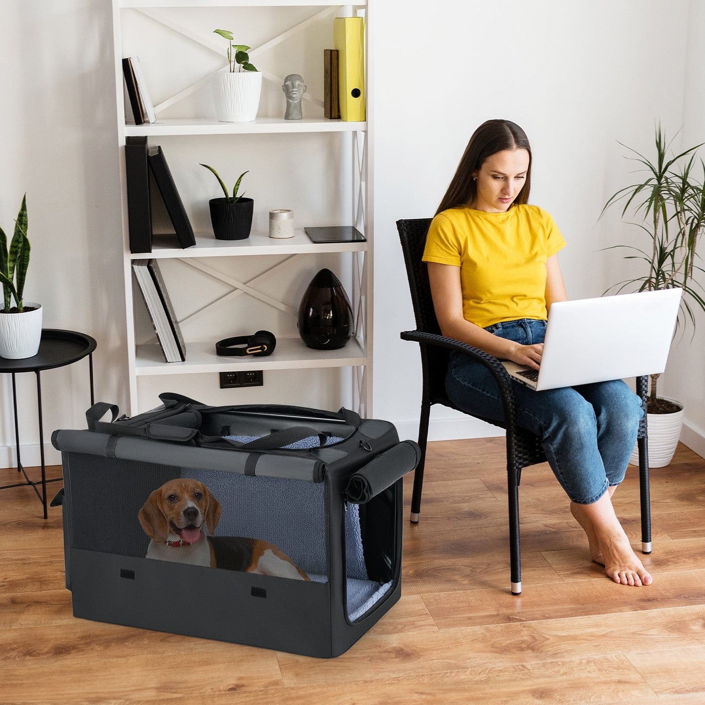 Sac de transport pour animaux portable et pliable avec coussin confortable