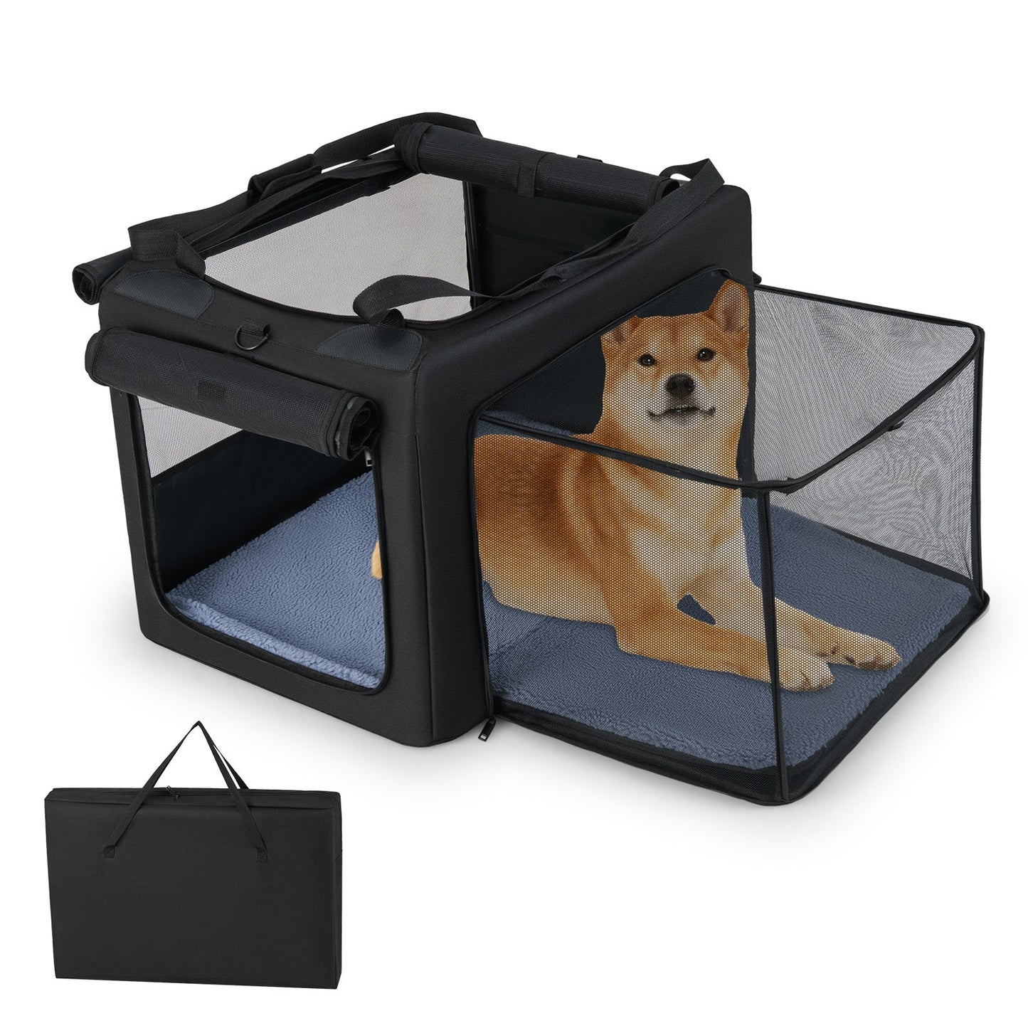 Sac de transport pour animaux portable et pliable avec coussin confortable