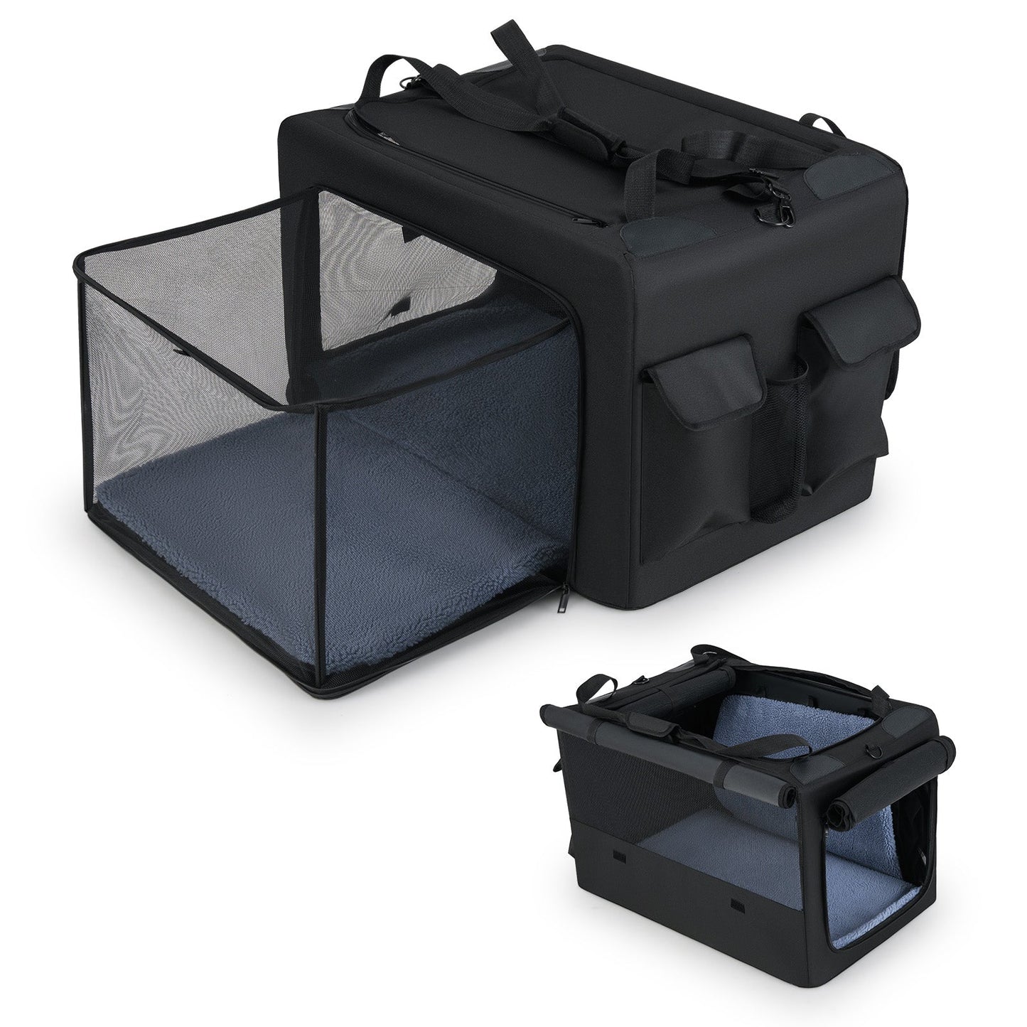Sac de transport pour animaux portable et pliable avec coussin confortable
