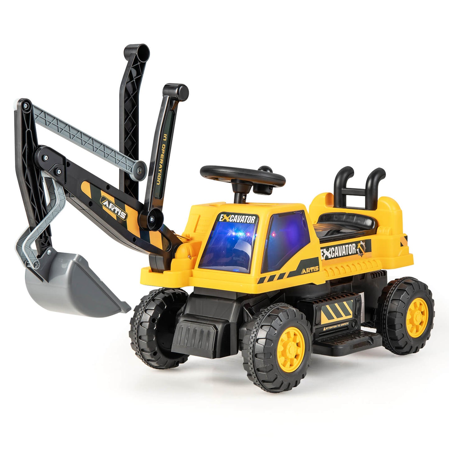 Kids ASTM Certified Powered Ride On Bulldozer - Yellow