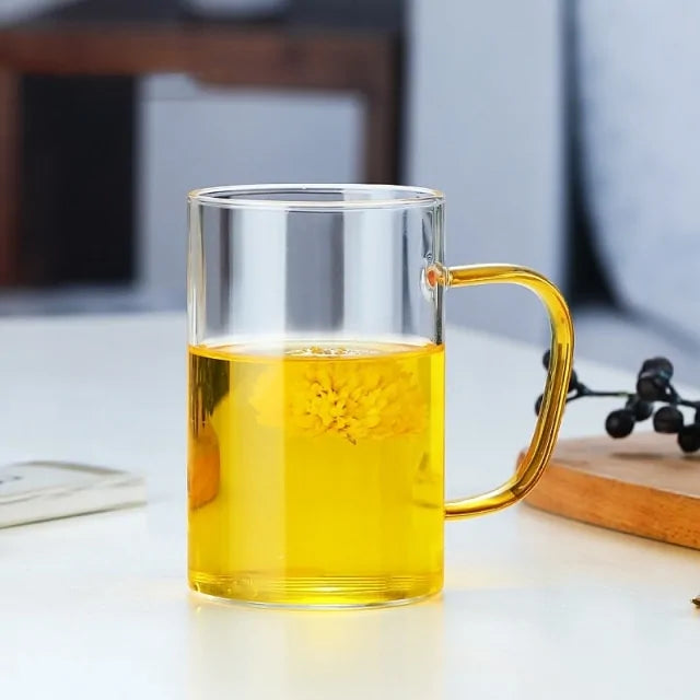 Taza de Vidrio Transparente Elegante para Cualquier Bebida