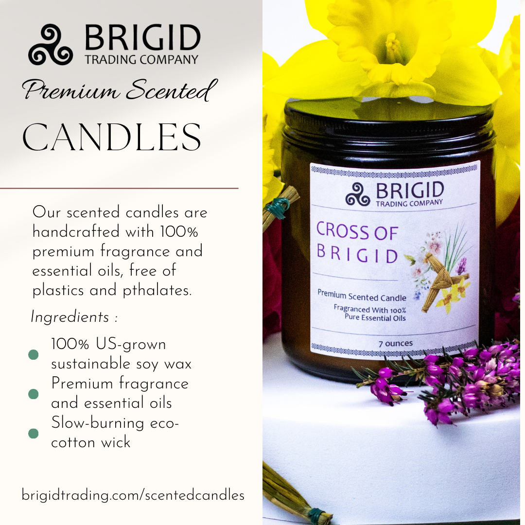 Brigid's Embrace Soy Wax Candle - Floral & Earthy Harmony - Korvel