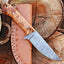 Exquisite 10-Inch Damascus Steel Hunting Knife with Elegant Rosewood Handle – Comes with Premium Leather Sheath | Perfect Gift for Enthusias - Korvel