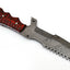Premium Handcrafted Damascus Steel Tanto Tracker Knife - 11.5" Exotic Wood Handle with Horizontal Leather Sheath | Perfect for Survival, Cam - Korvel