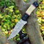 Premium Custom Skinning Knife Set - 4.5" Damascus Blade with Camel Bone & Resin Handle - Korvel