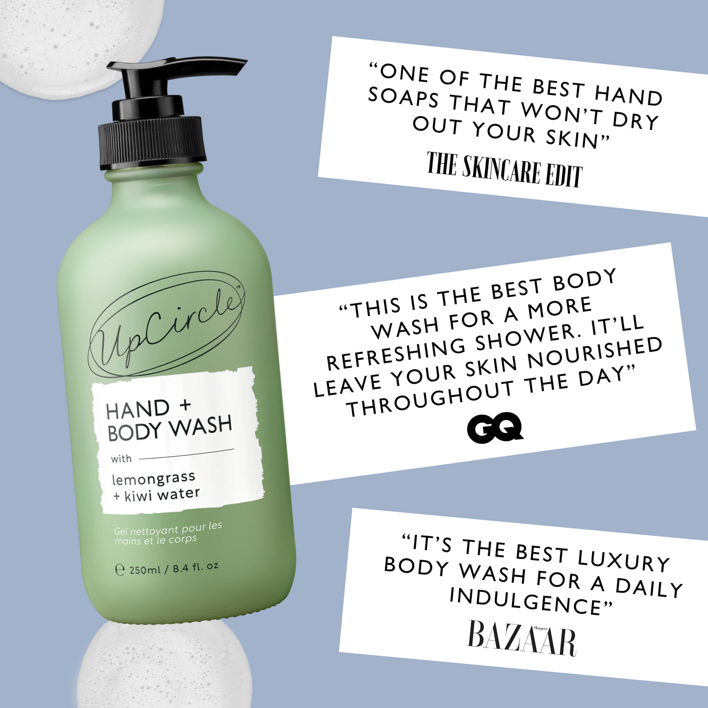Natural Hand + Body Wash with Lemongrass - Korvel