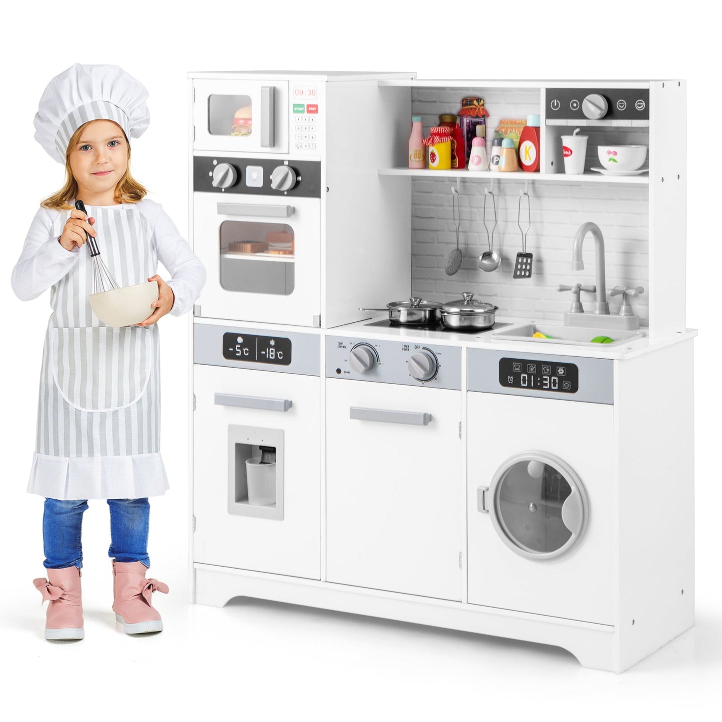 Cuisine en Bois de Jeu de Rôle avec Lumières et Sons Réels