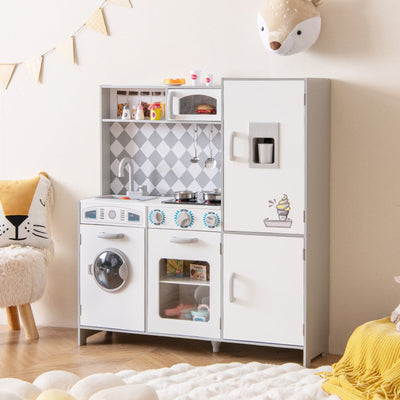 Pretend Play Kitchen for Kids Aged 3+ with Real Sounds and Lights
