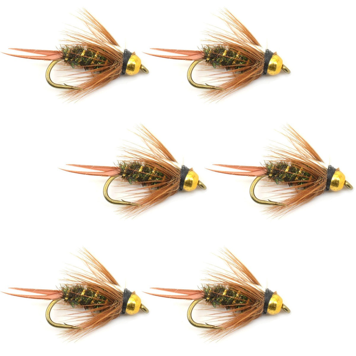 Bead Head Prince Nymphs - Premium Set of 6 Wet Flies for Trout Fishing - Korvel