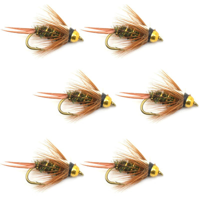 Bead Head Prince Nymphs - Premium Set of 6 Wet Flies for Trout Fishing - Korvel