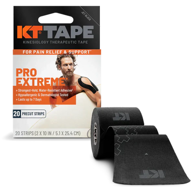 KT Tape Pro Extreme Kinesiology Tape - Black (Case of 8 Boxes)