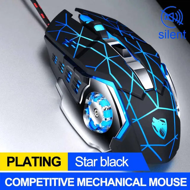 Pro Gamer 8D Wired Gaming Mouse - Adjustable DPI & Silent Operation